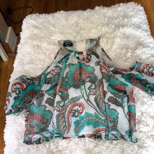 Bebe chiffon crop top